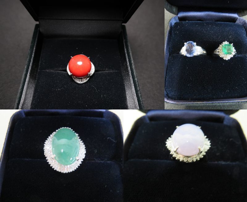 珊瑚、宝石の金・プラチナリングのお買取に自信あり。